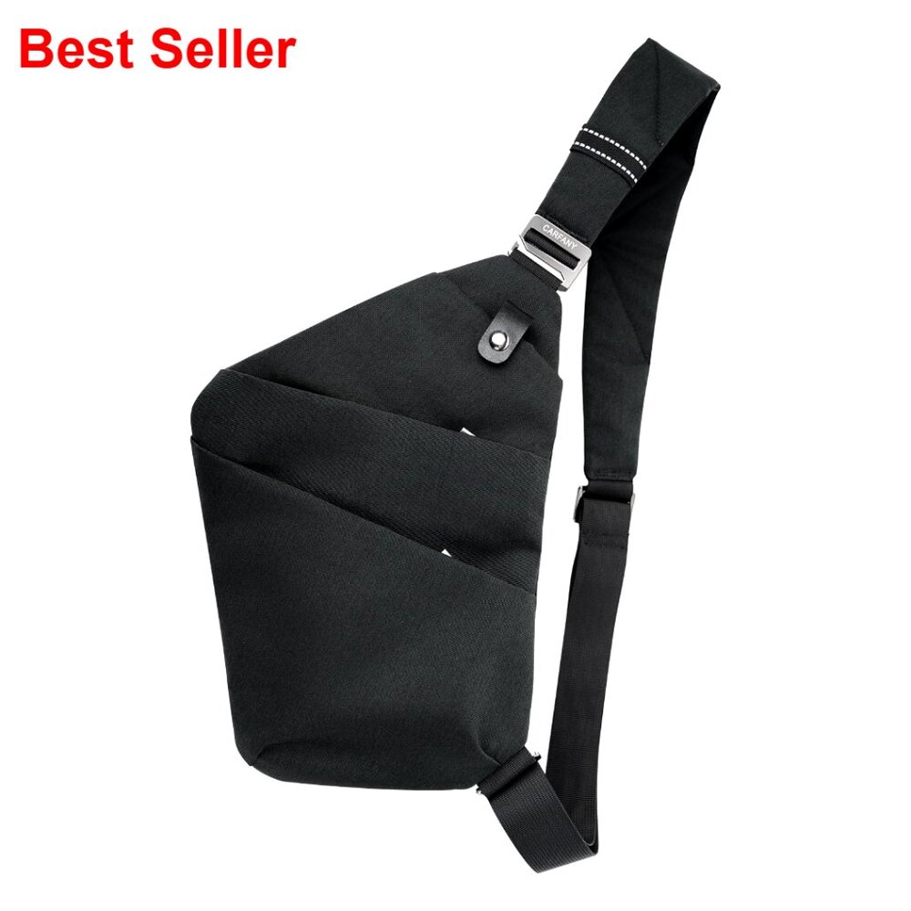 Water Resistant Anti-Theft Crossbody Sling Bag Unisex Slim Daypack